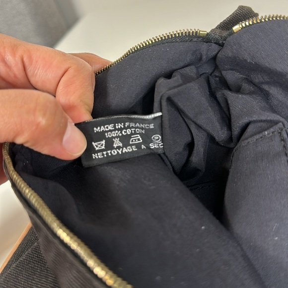 51 Hermes Bolide 31 Canvas Pouch Cosmetic Bag with Leather Trim Large - Picture 11 of 14